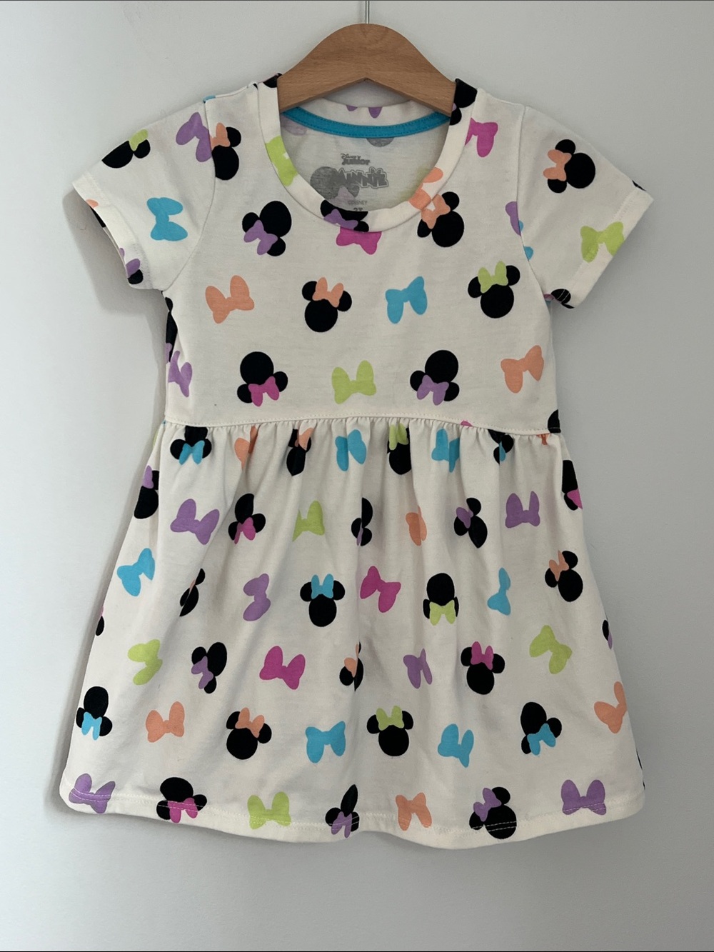 Disney | Cream Dress Black Minnie Silhouettes Pastel Bows #SP2589495MI Size 3T